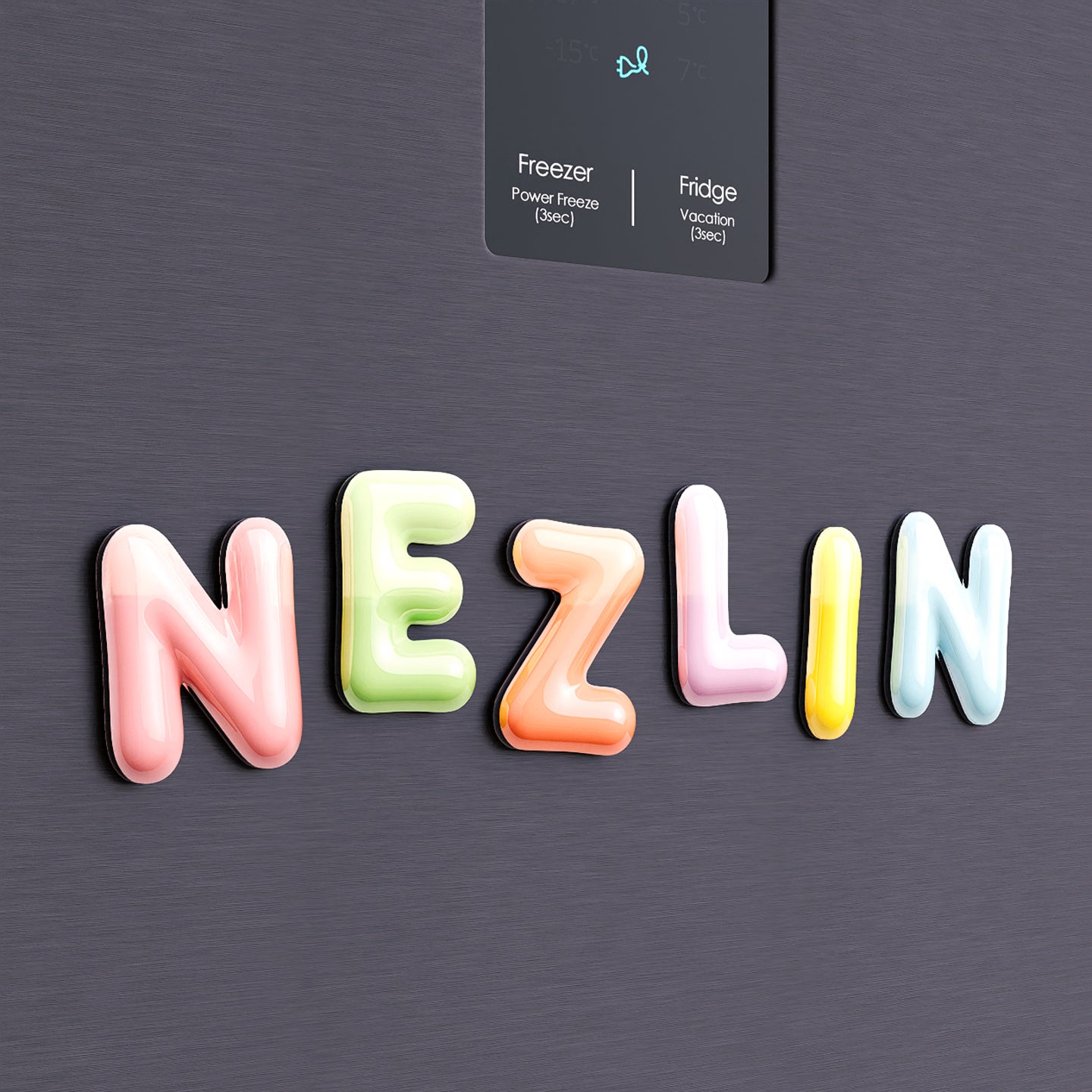Name fridge magnet - Ceramic look