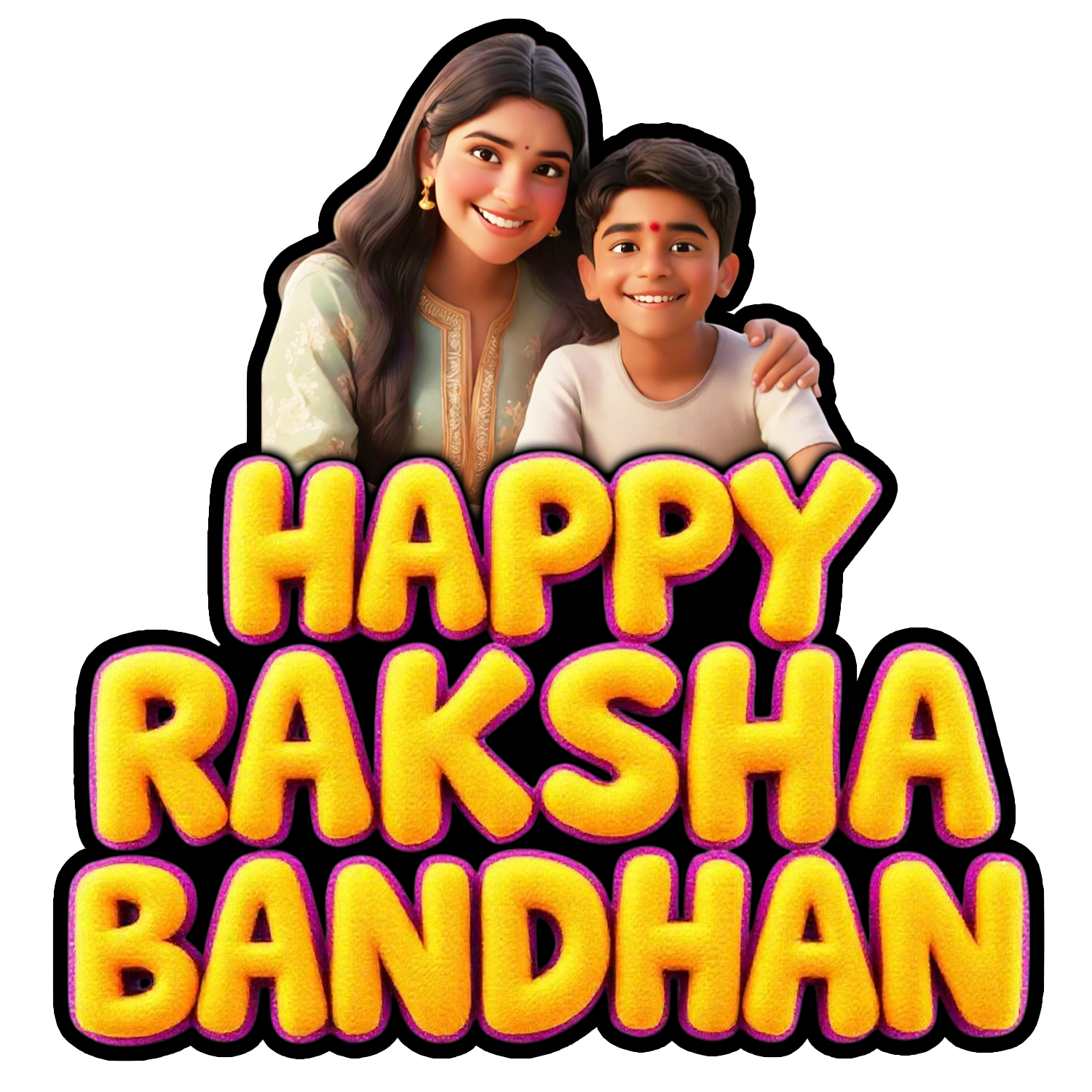 Happy raksha bandhan - Fridge magnet