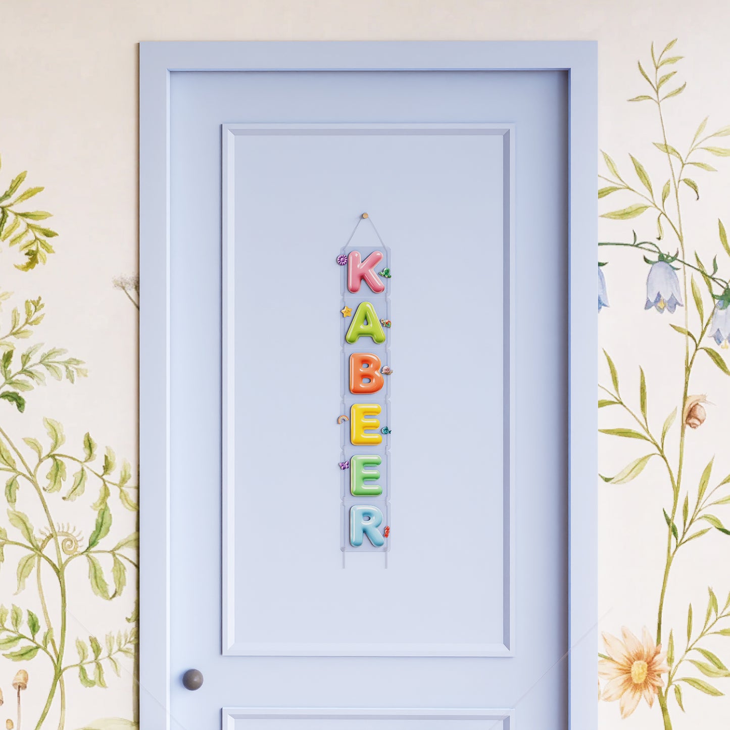 Personalized name vertical hanging - Ceramic look