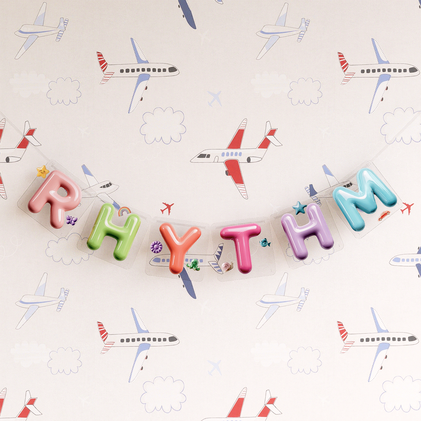 Personalized name Bunting/garland - Ceramic look