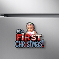 My First Christmas personalized fridge magnet gift India — Minetoon