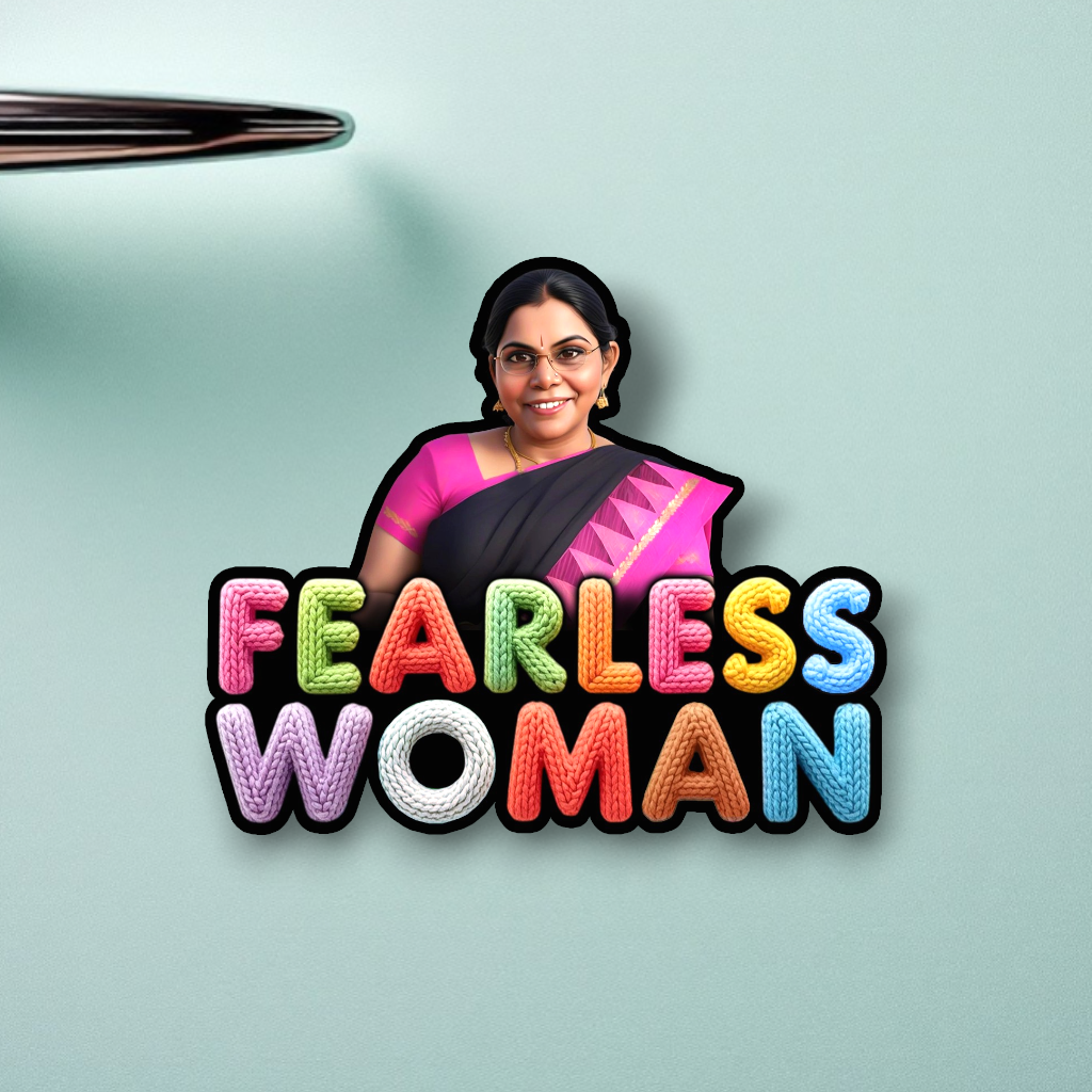 Fearless Woman — Personalized Fridge Magnet