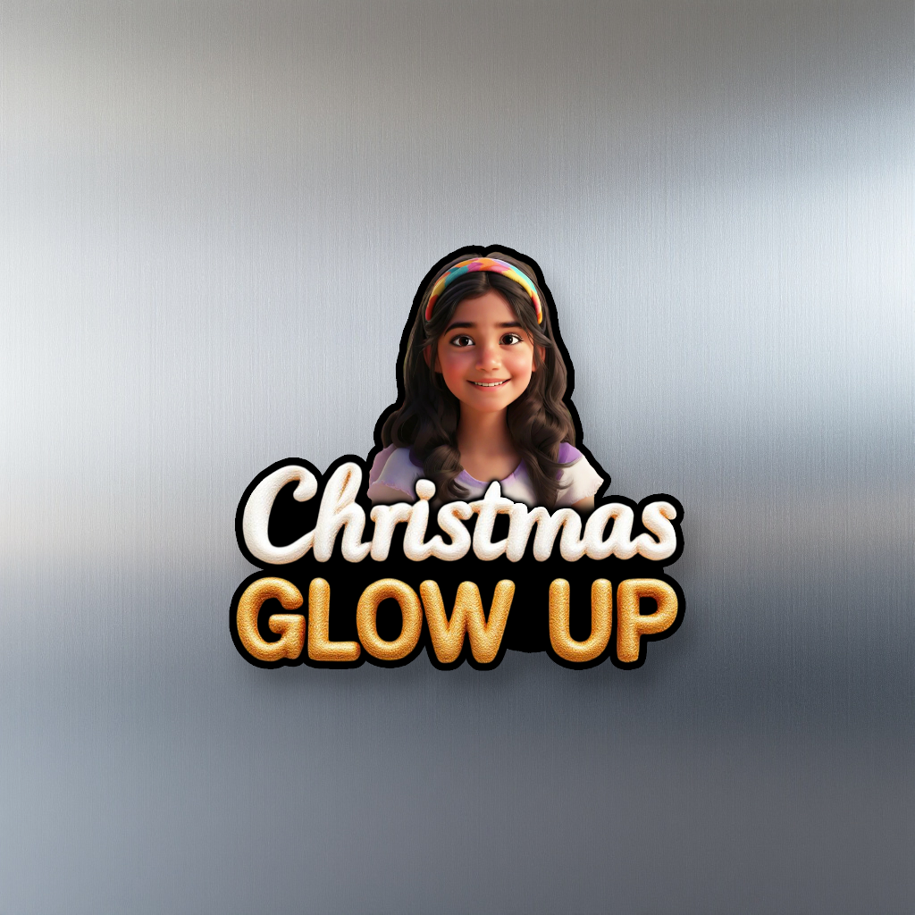 Christmas Glow Up - Fridge magnet
