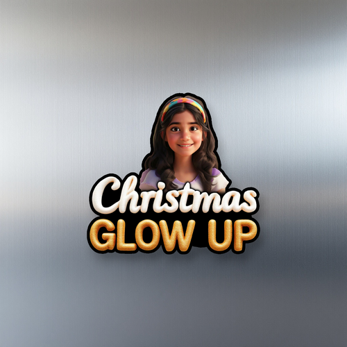 Christmas Glow Up personalized fridge magnet gift India — Minetoon