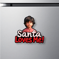 Santa Loves Me! — Personalized Fridge Magnet