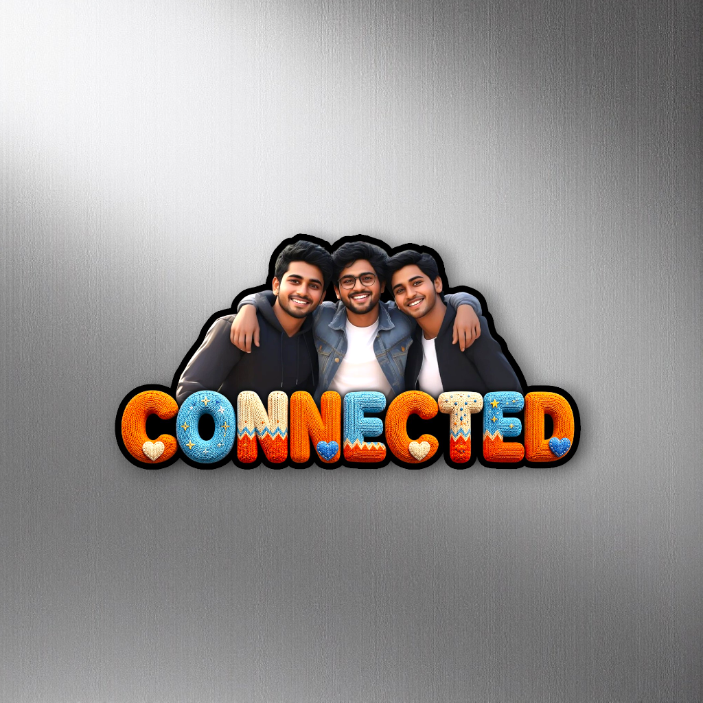 Connected — Personalized Fridge Magnet