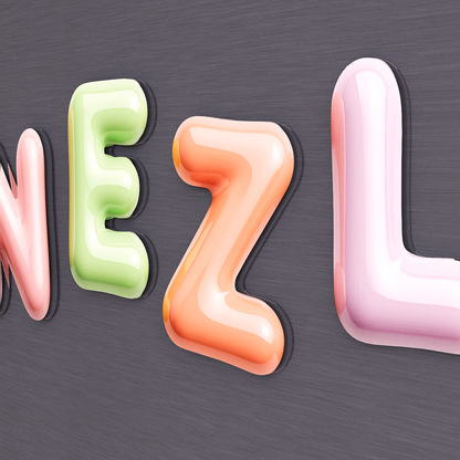Name fridge magnet - Ceramic look