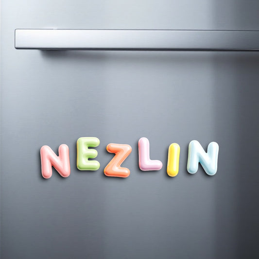 Name fridge magnet - Ceramic look