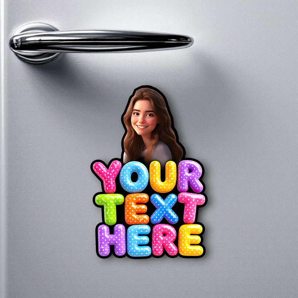 Personalized Fridge Magnet With Photo & Custom Text - Style 12