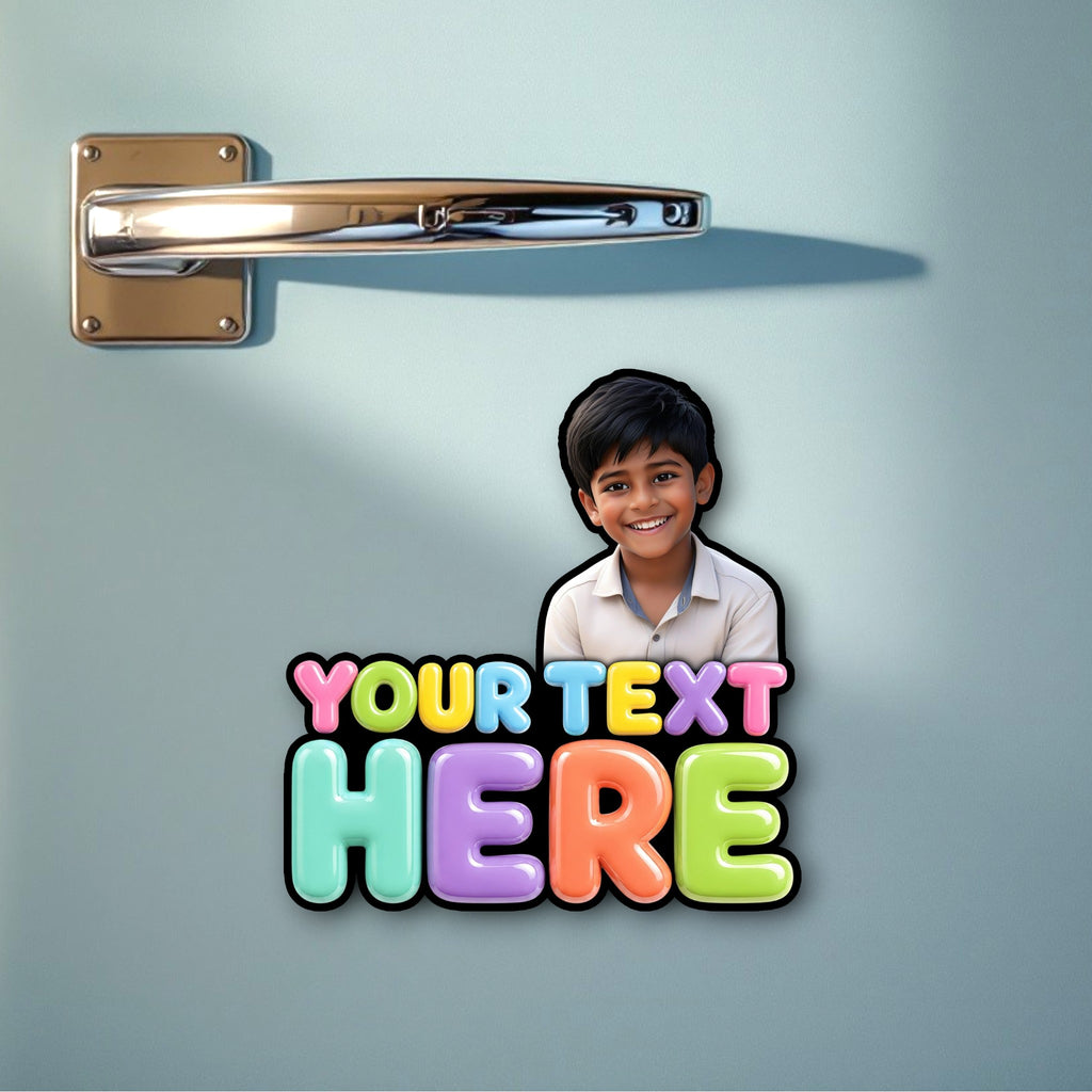 Personalized Fridge Magnet With Photo & Custom Text - Style 09