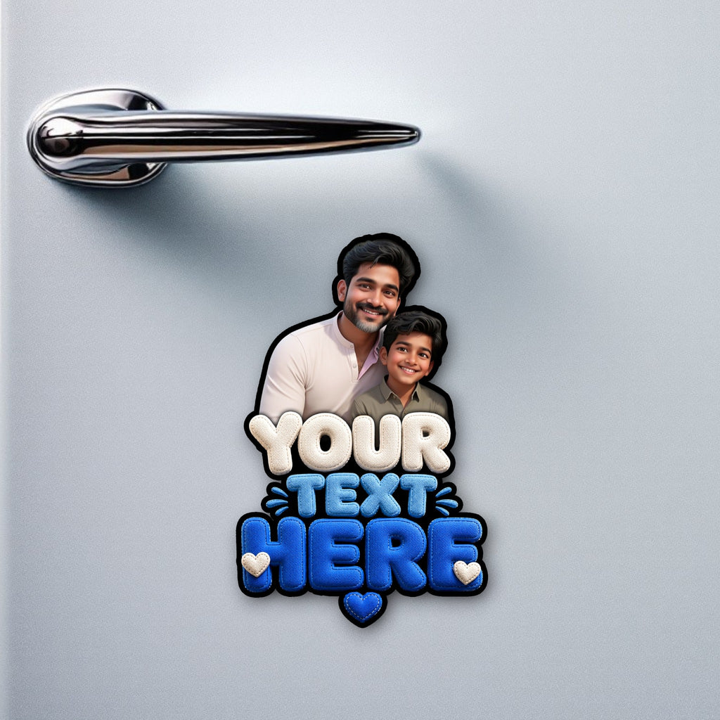 Personalized Fridge Magnet With Photo & Custom Text - Style 01