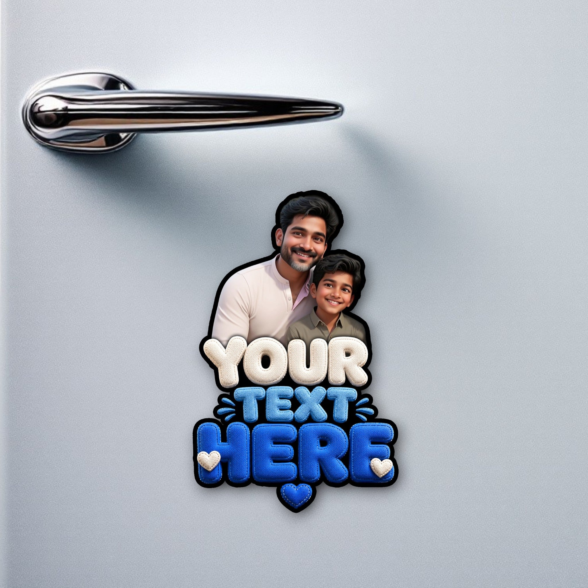 Personalized Fridge Magnet With Photo & Custom Text - Style 01