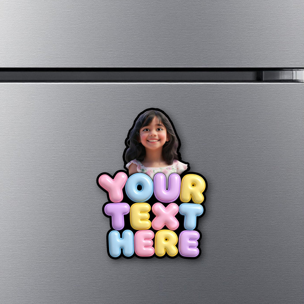 Personalized Fridge Magnet With Photo & Custom Text - Style 10