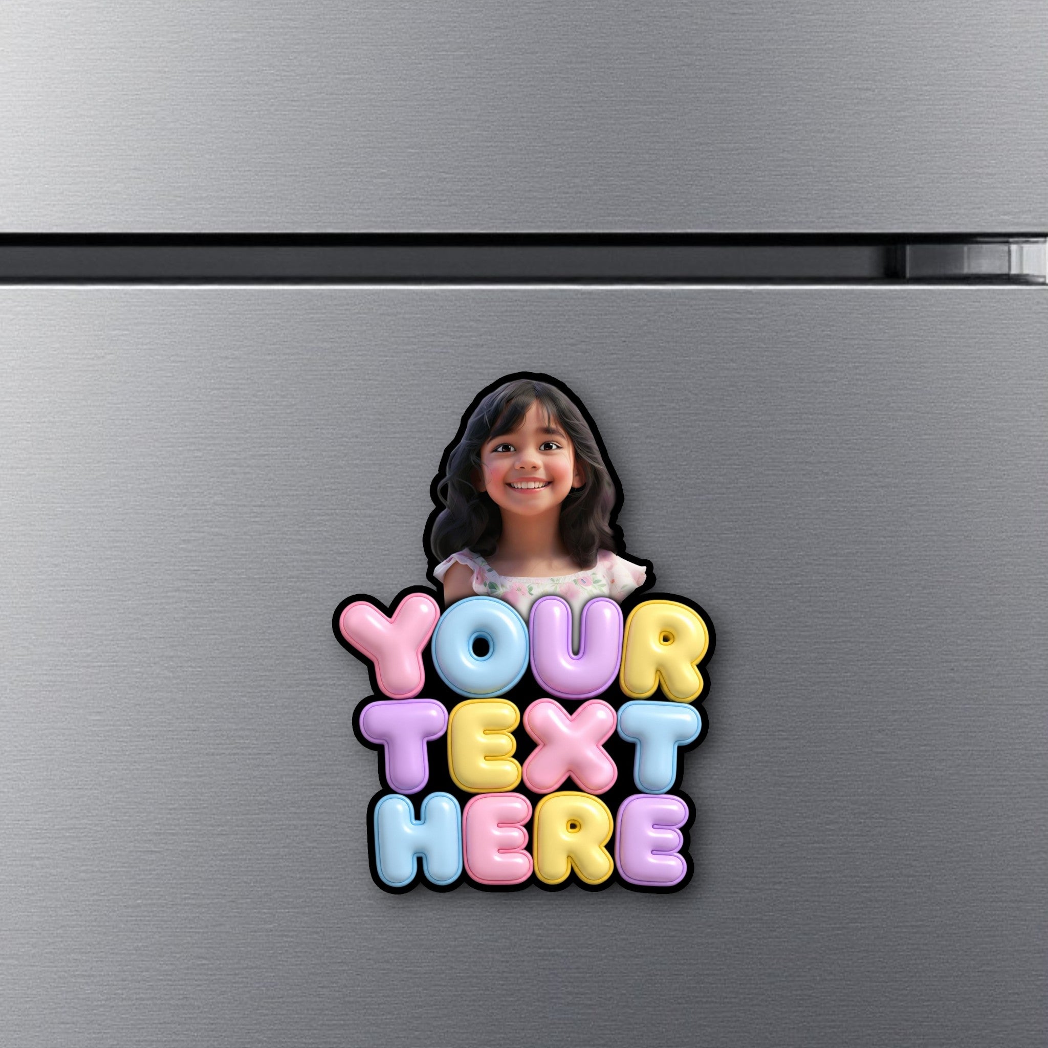Personalized Fridge Magnet With Photo & Custom Text - Style 10