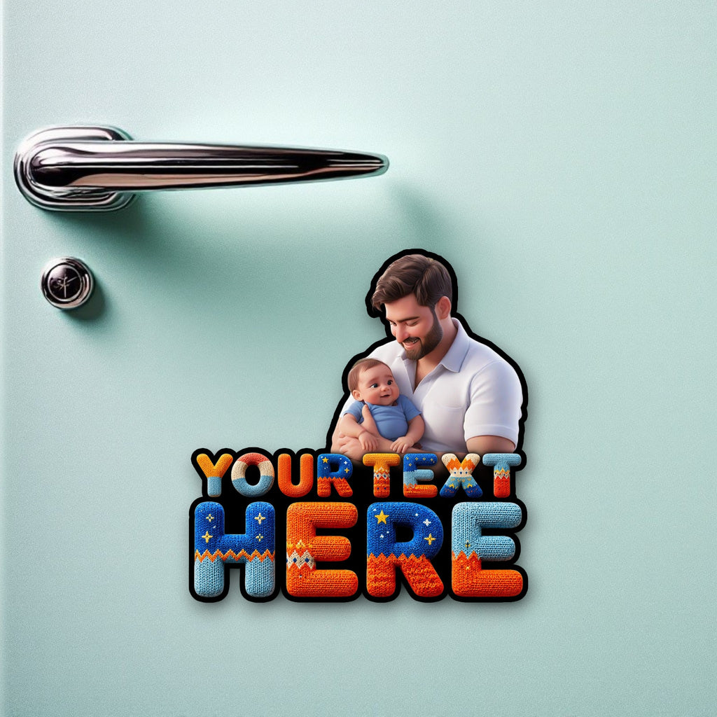 Personalized Fridge Magnet With Photo & Custom Text - Style 03