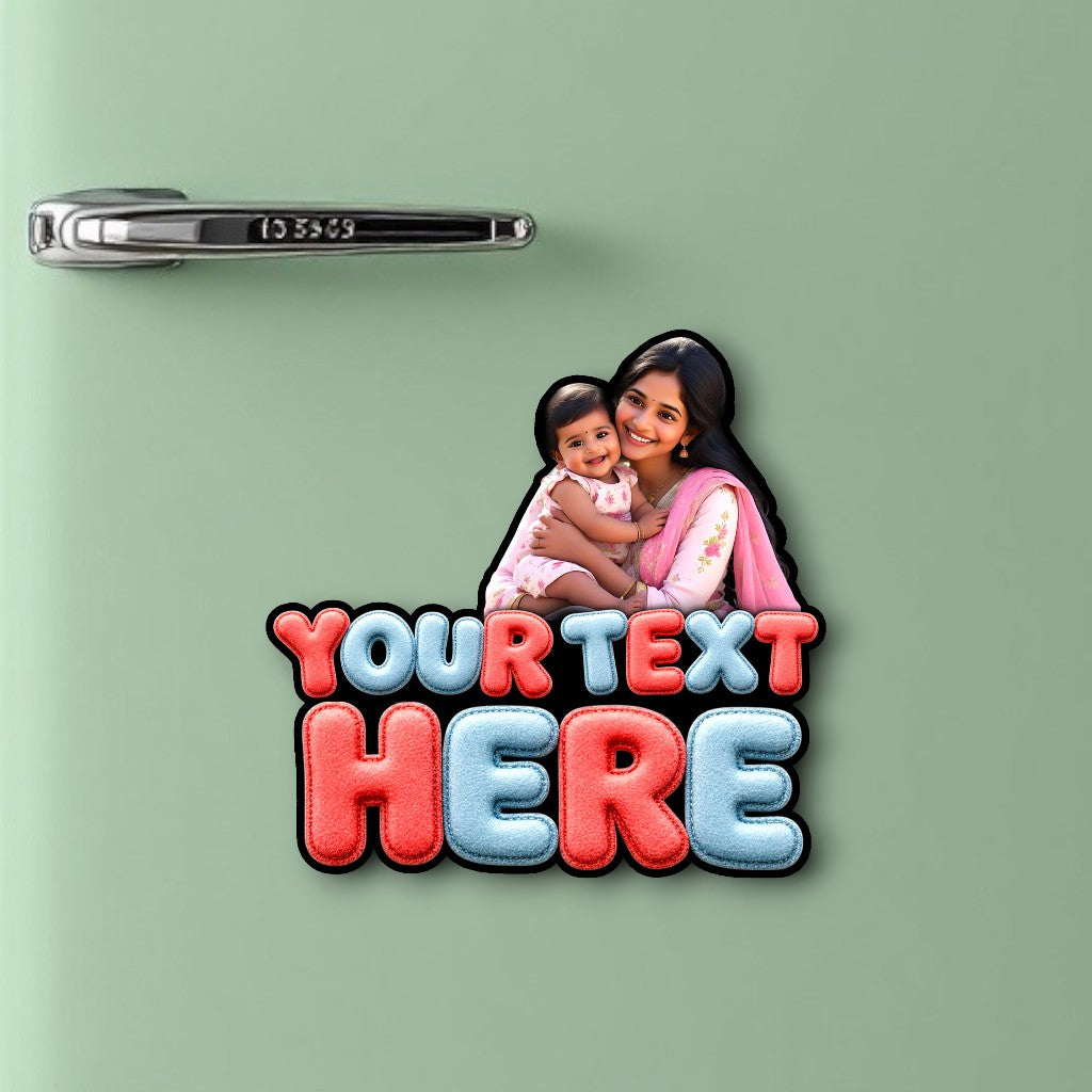 Personalized Fridge Magnet With Photo & Custom Text - Style 07