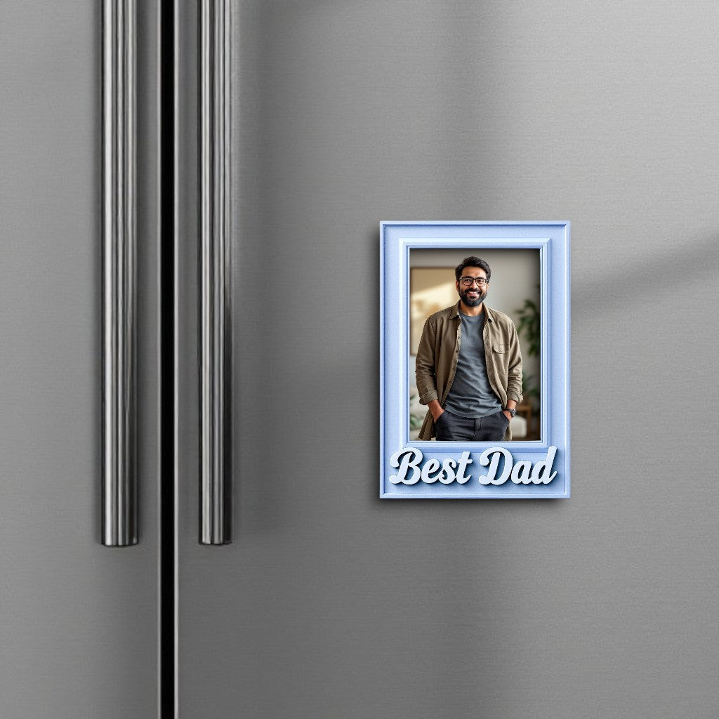 Best dad - magnetic photo frame