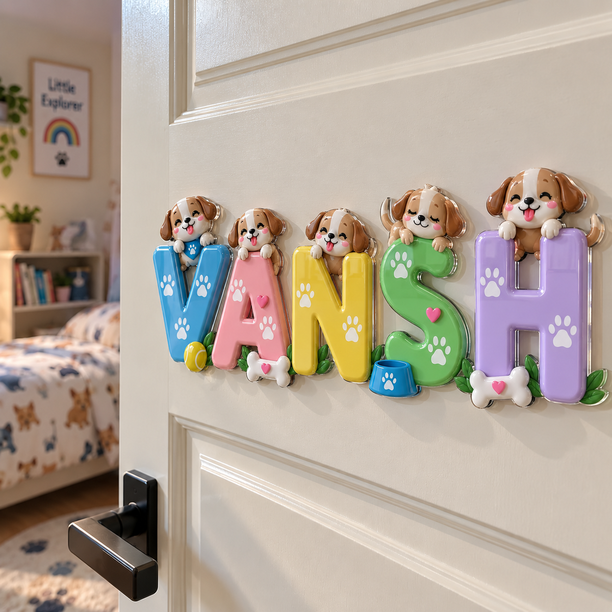 Stickable Personalized Kids’ Name Door Sign (3-inches height)