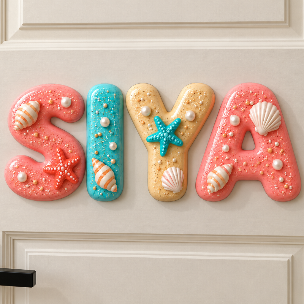 Stickable Personalized Kids’ Name Door Sign (3-inches height)
