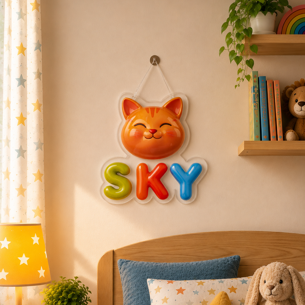 Kids Nameplate — Ceramic Look | Personalized Name Plate