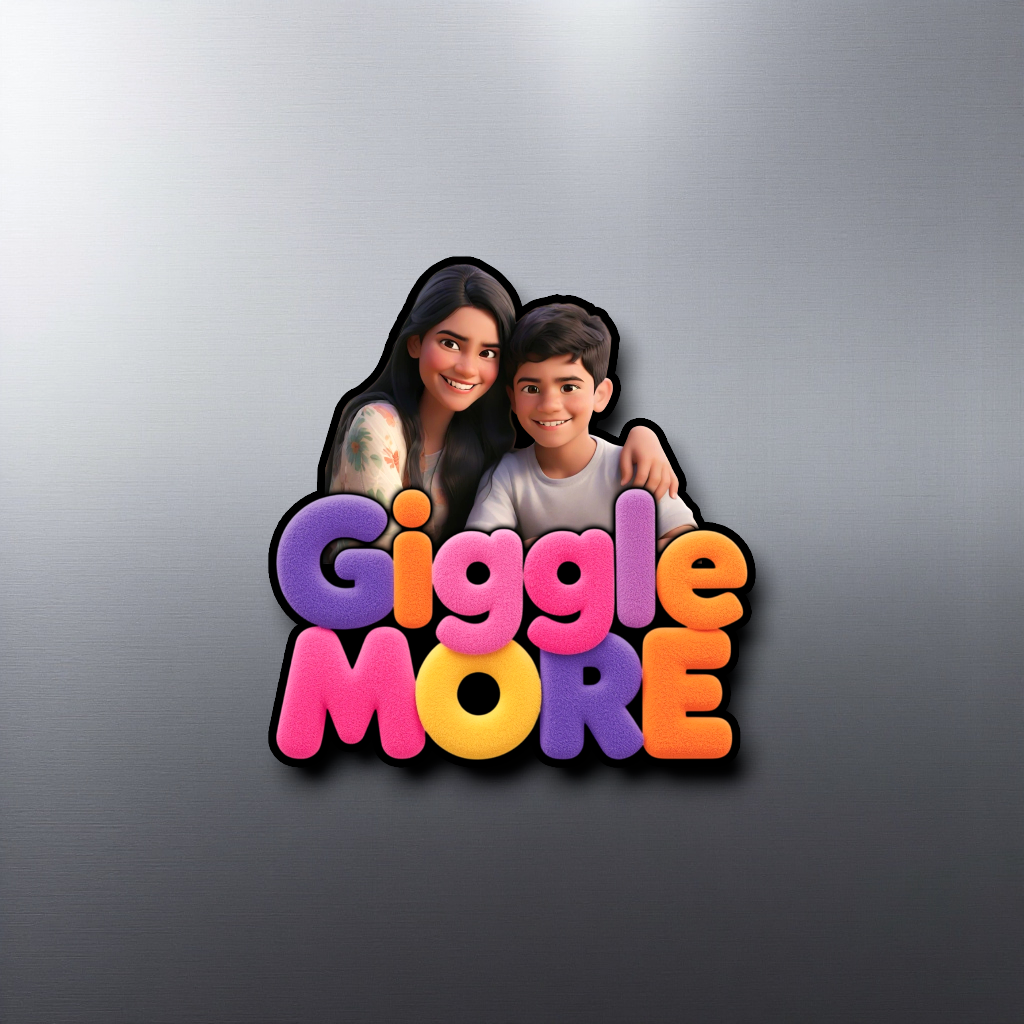 Giggle more personalized fridge magnet gift India — Minetoon