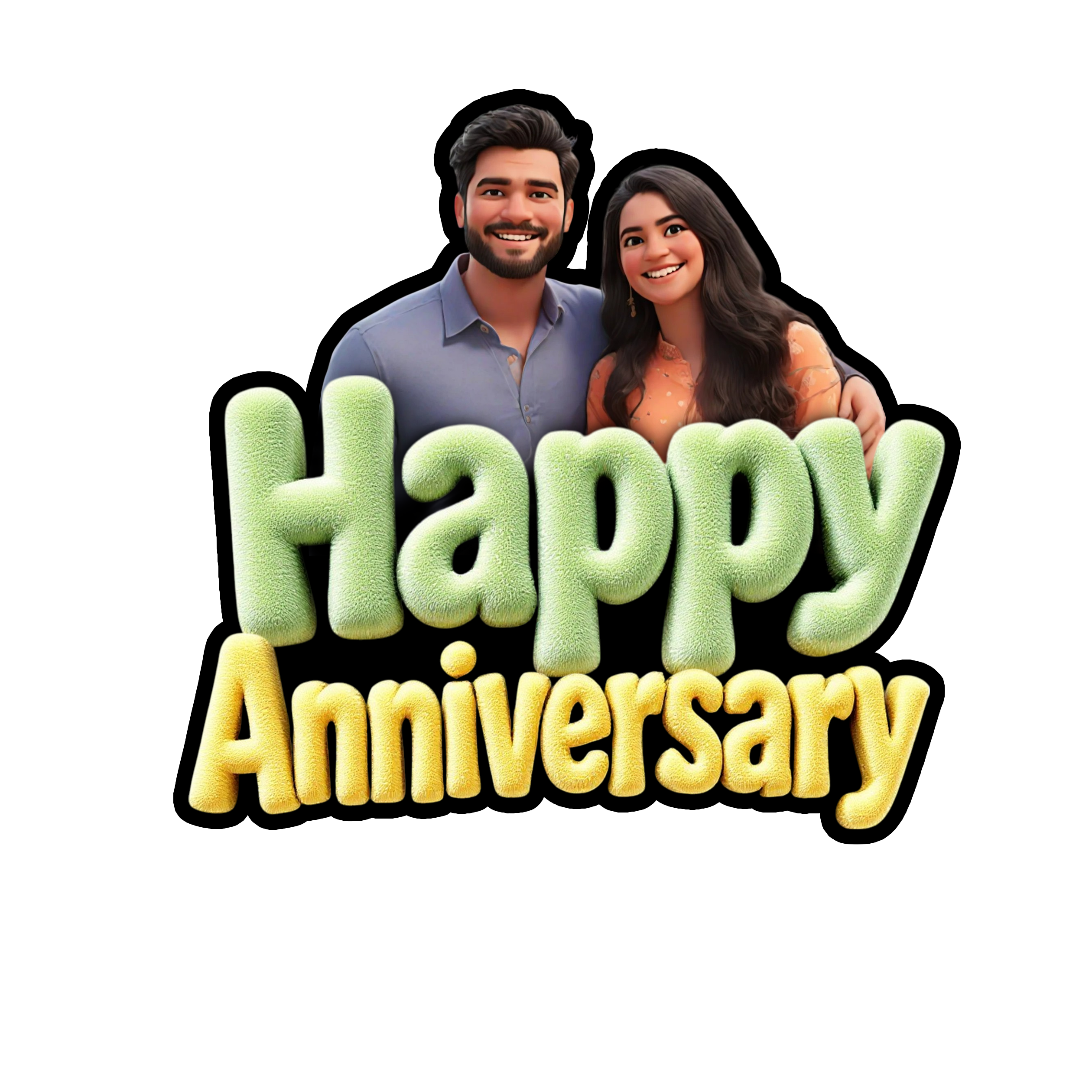 Happy Anniversary - Fridge magnet
