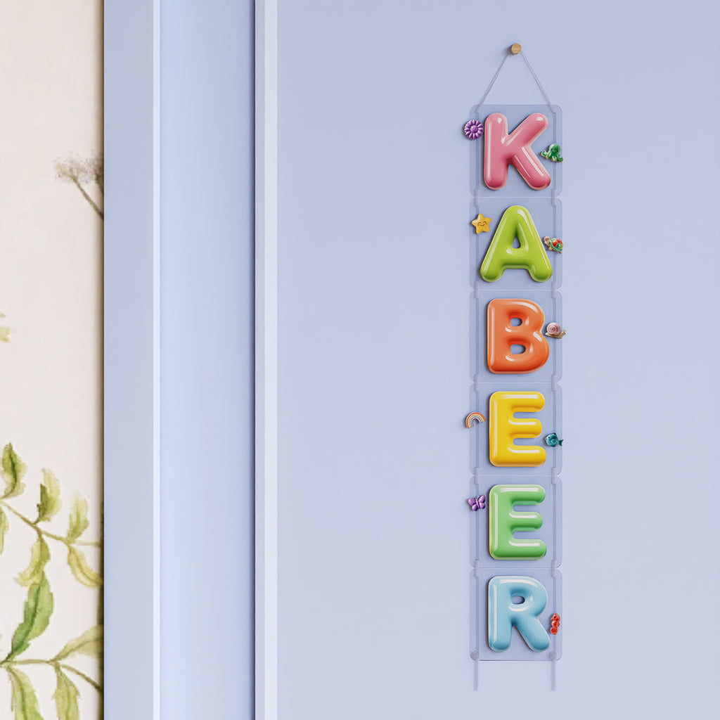 Kids nameplate vertical - Ceramic look