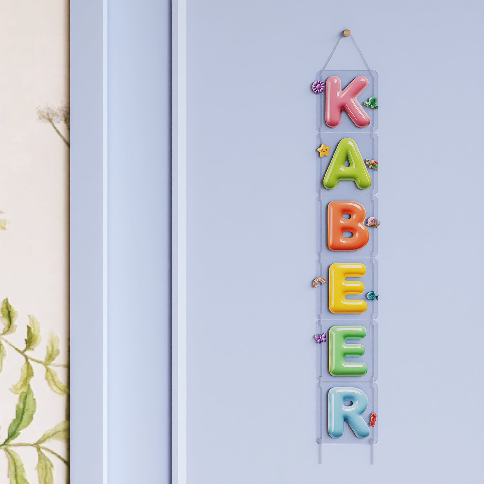 Kids nameplate vertical - Ceramic look
