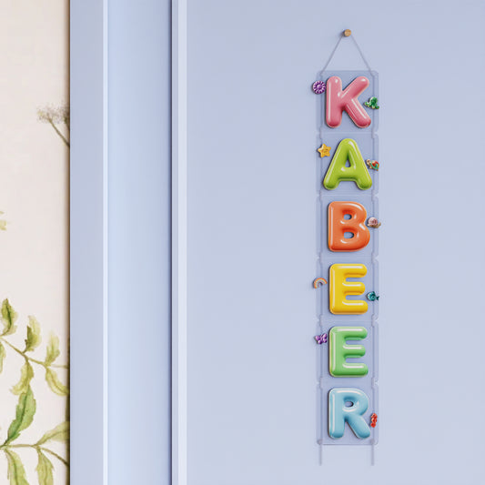 Personalized name vertical hanging - Ceramic look