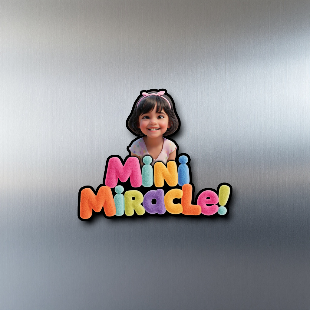 Mini Miracle personalized fridge magnet gift India — Minetoon