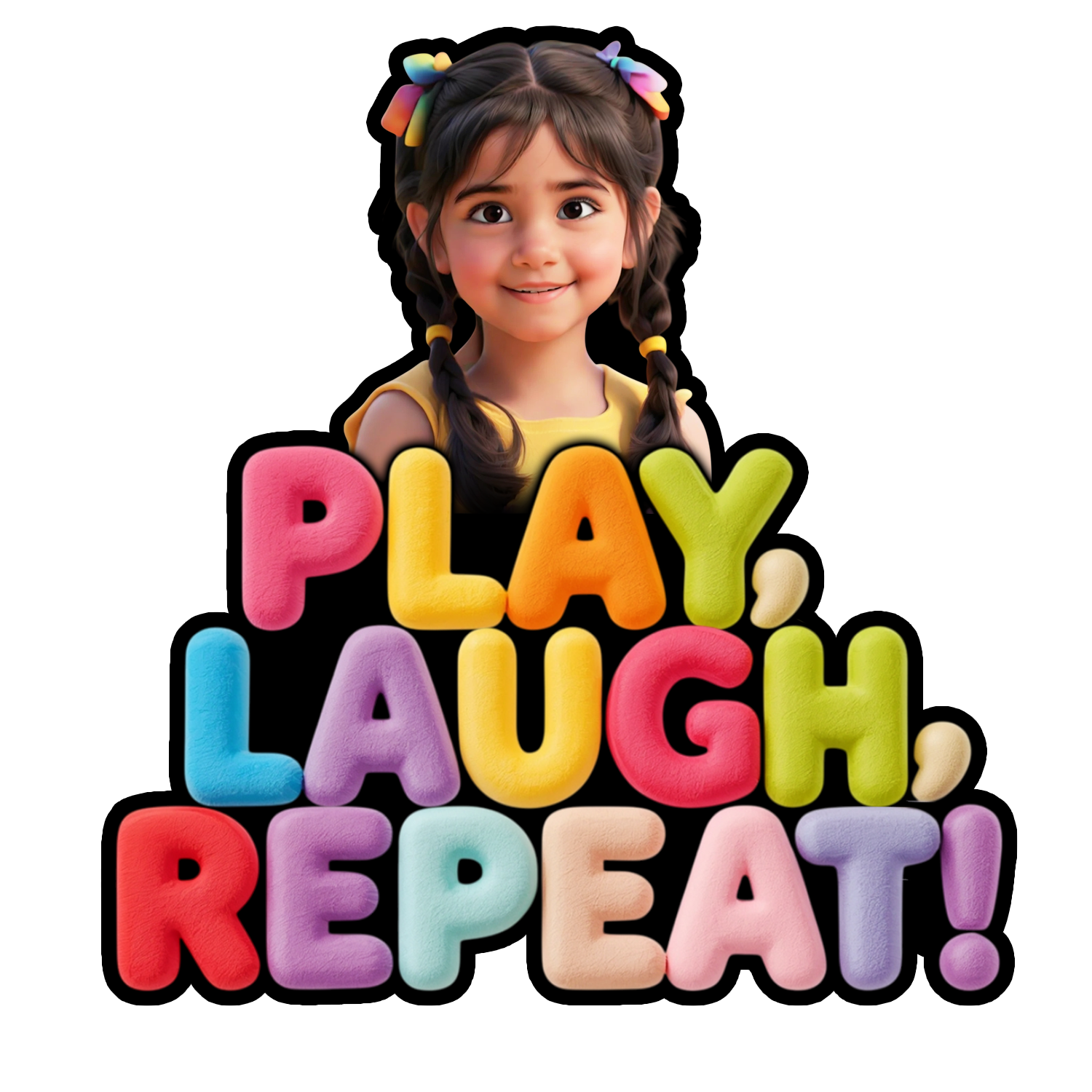 Play laugh repeat - Fridge magnet