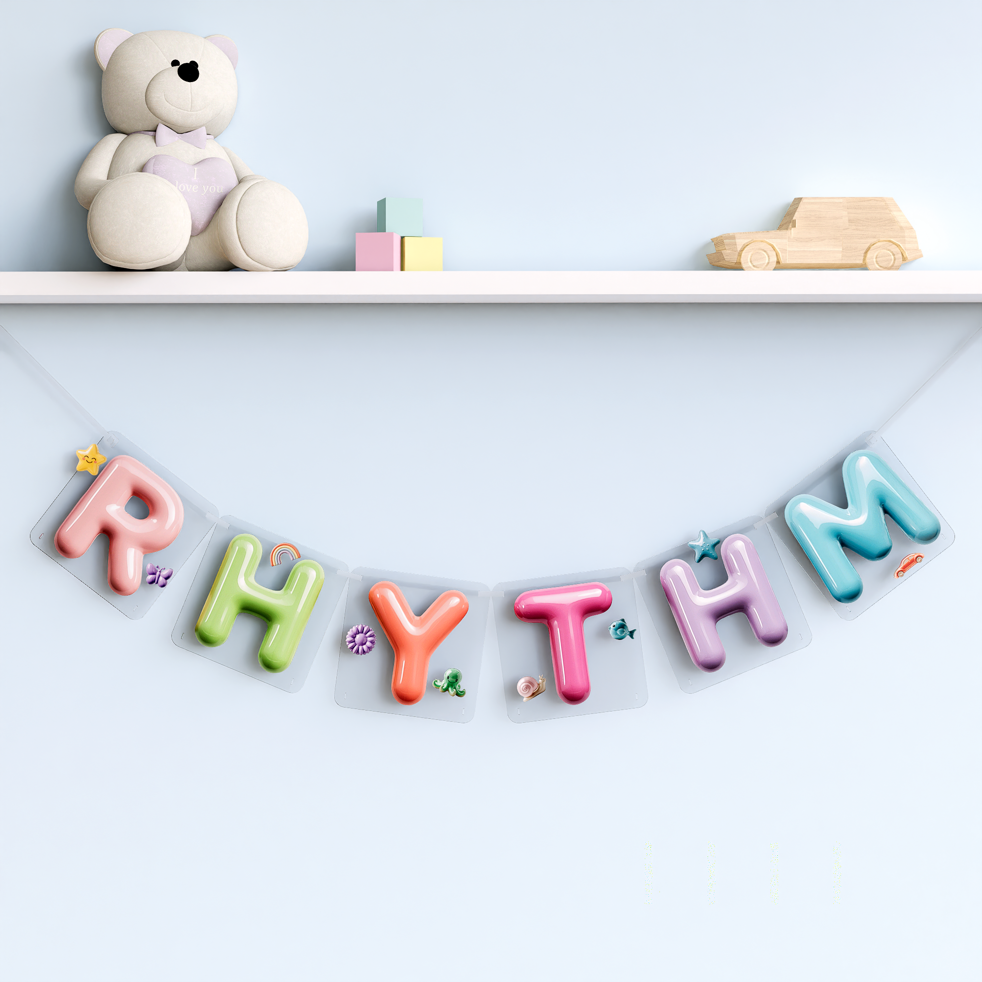 Kids nameplate horizontal - Ceramic look