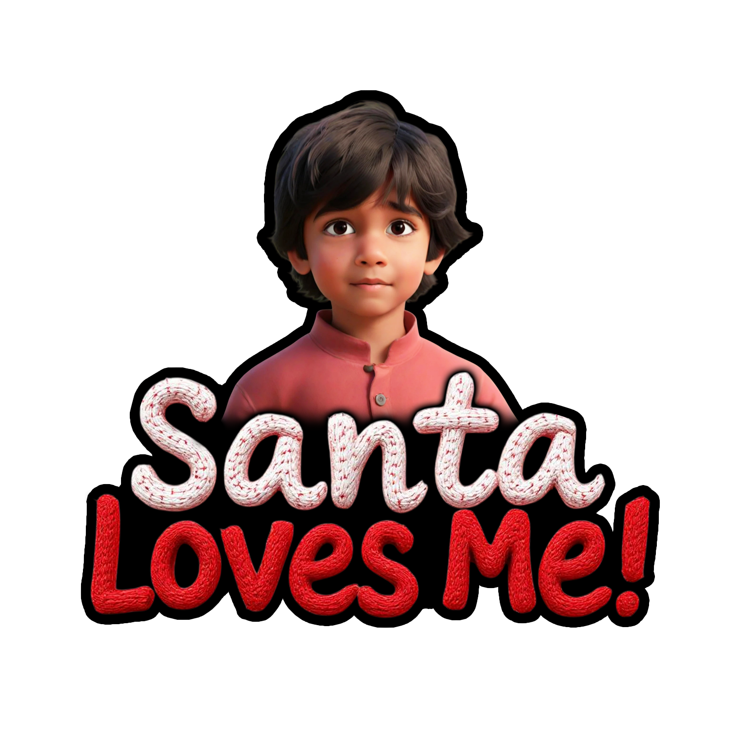 Santa Loves Me! - Fridge magnet