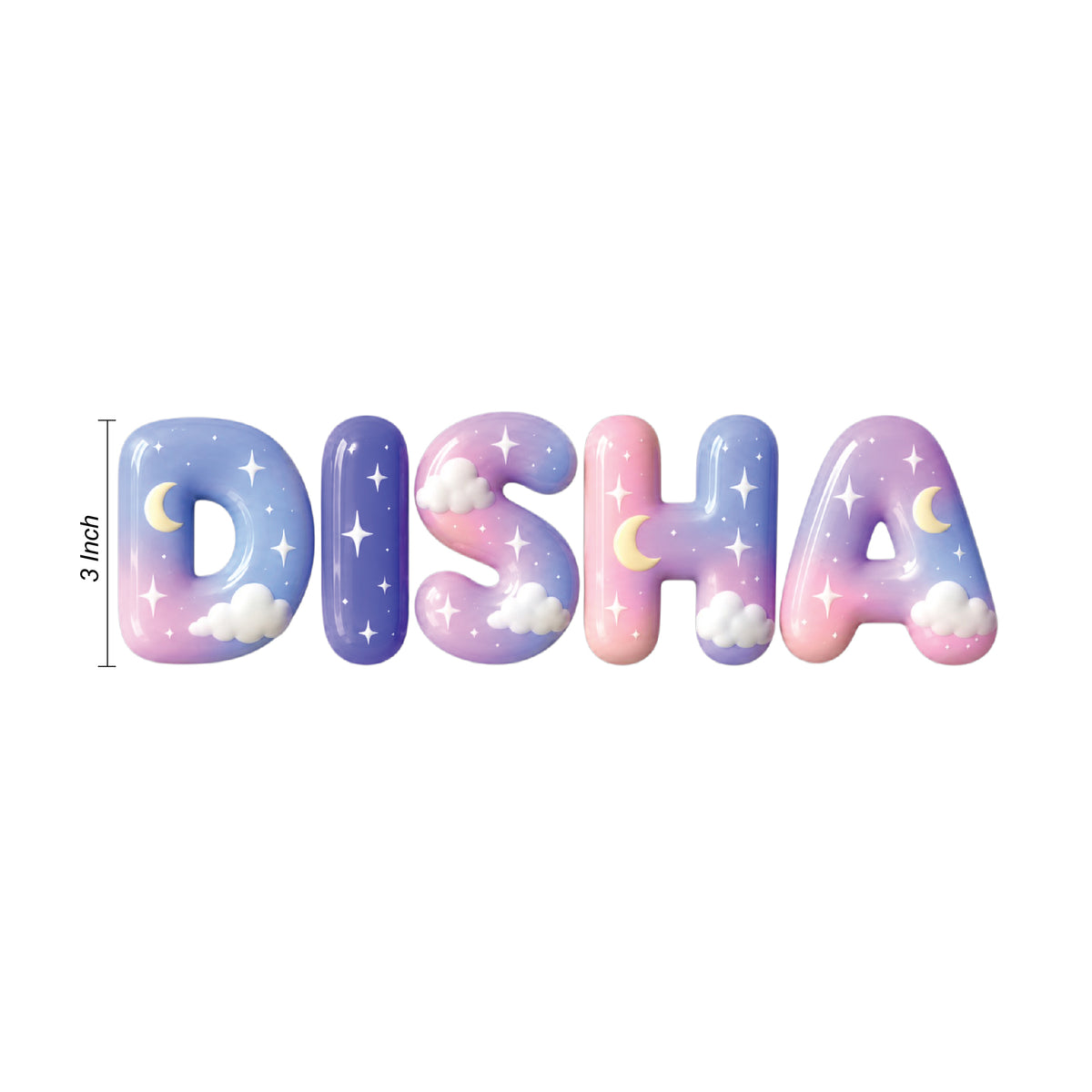 Stickable Personalized Kids’ Name Door Sign (3-inches height)