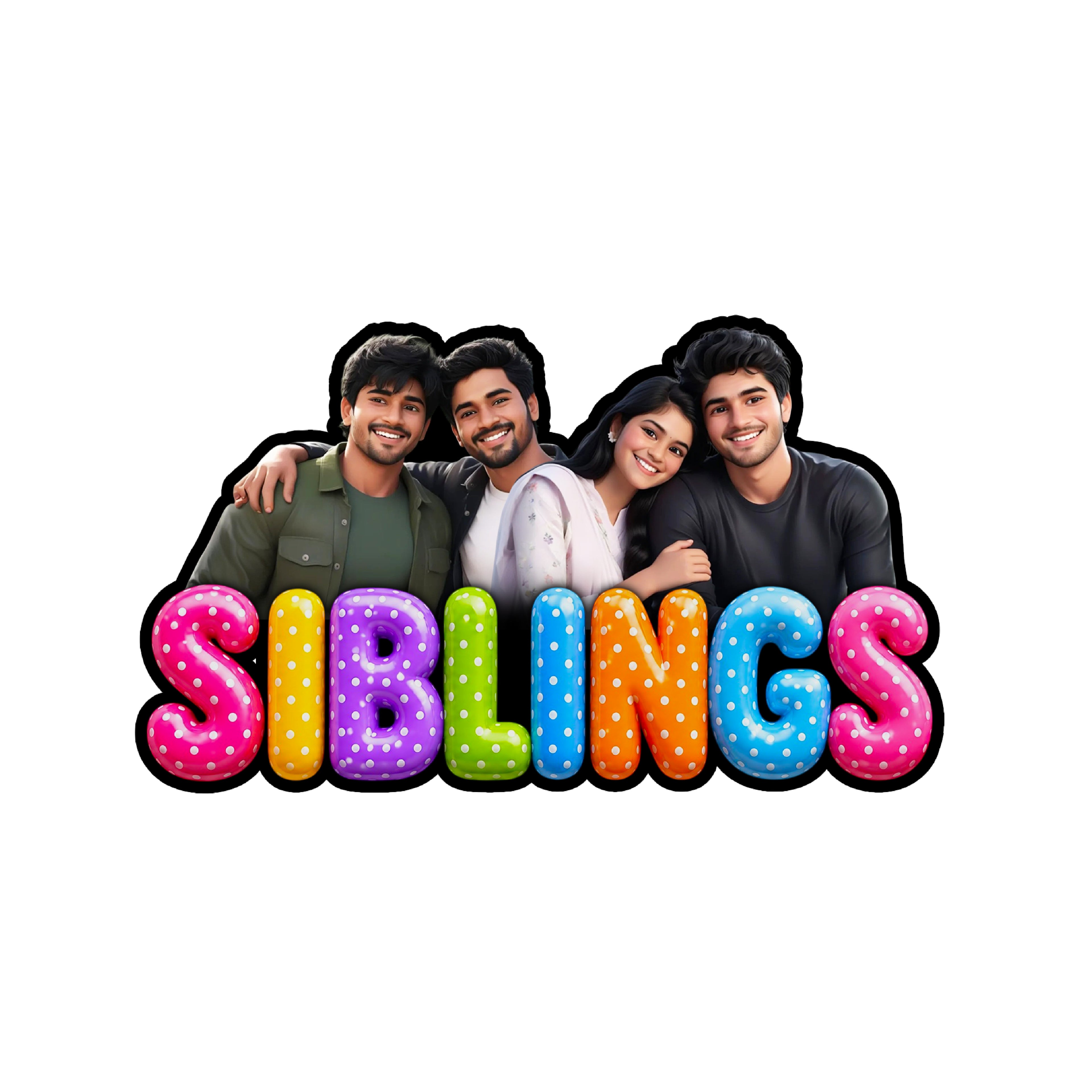 Siblings — Personalized Fridge Magnet
