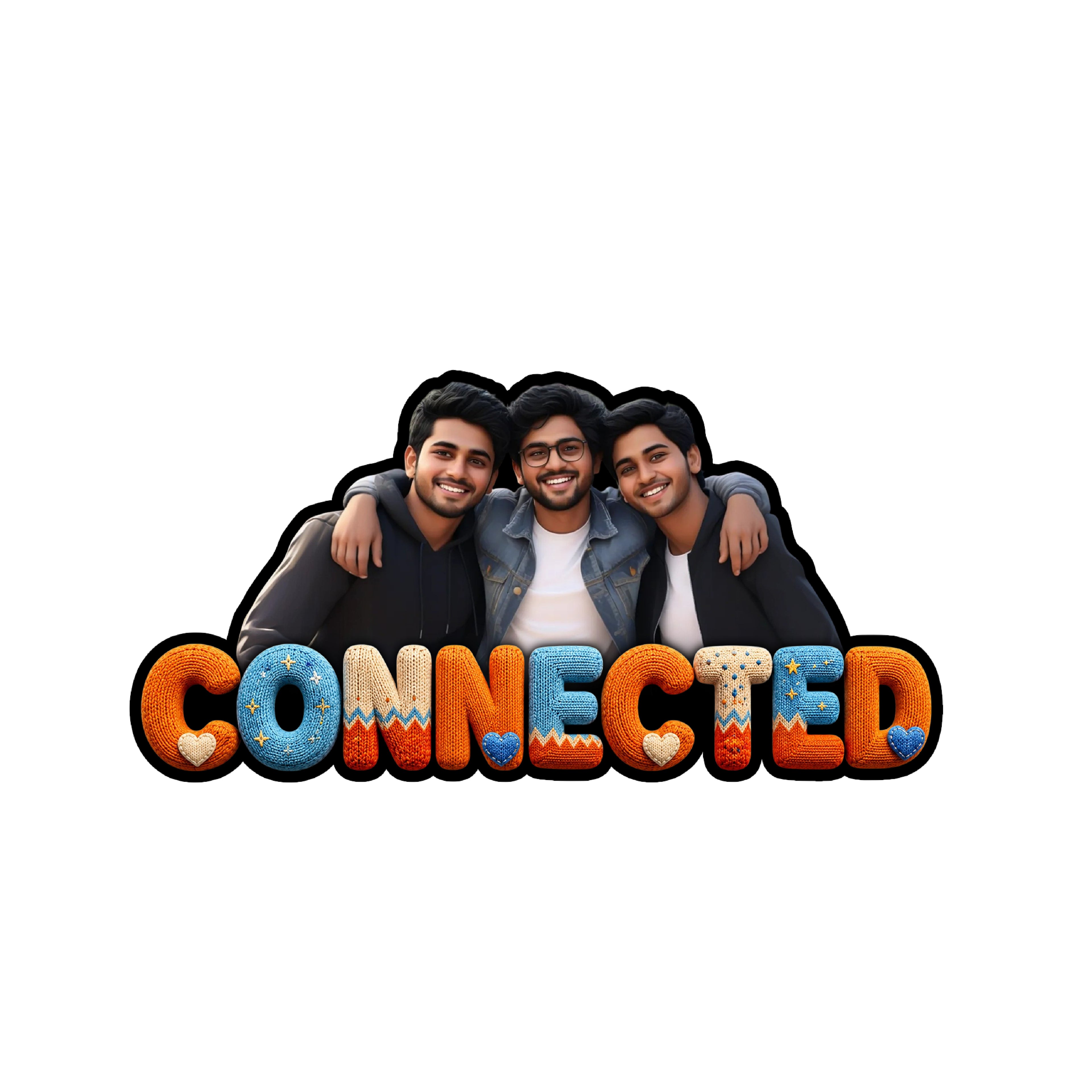 Connected — Personalized Fridge Magnet
