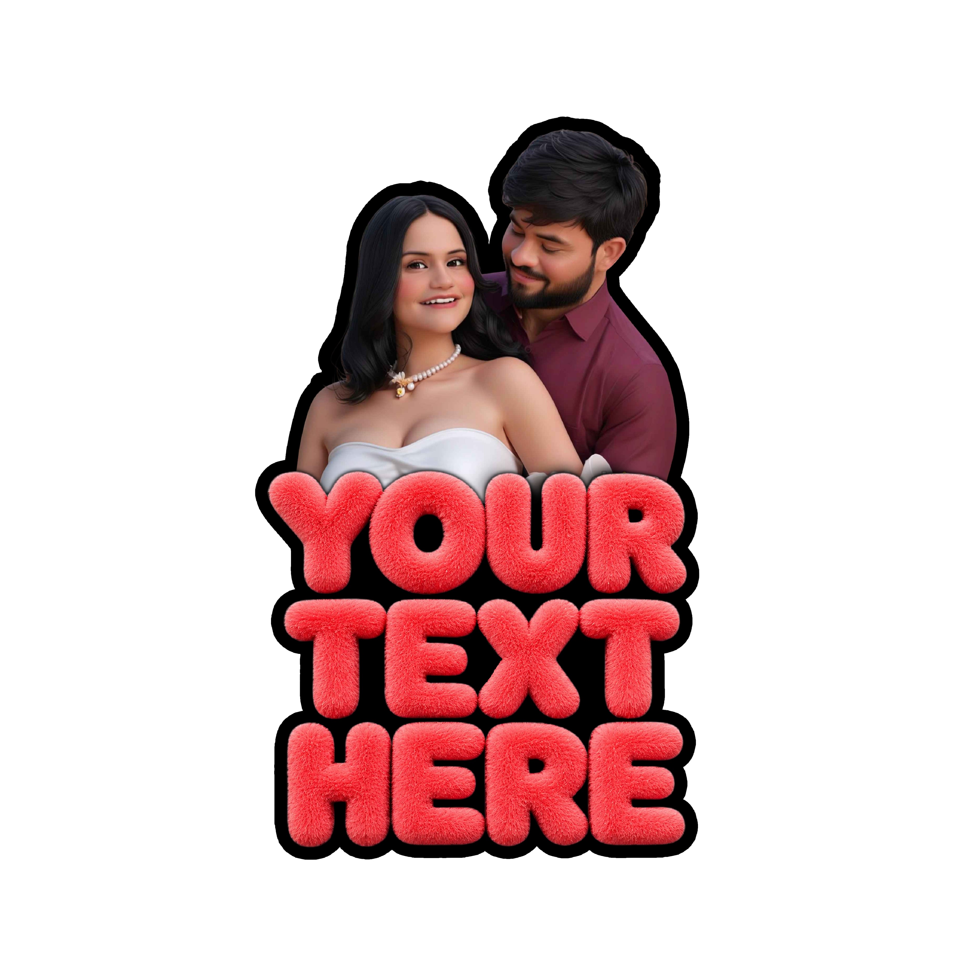 Personalized Fridge Magnet With Photo & Custom Text - Style 02