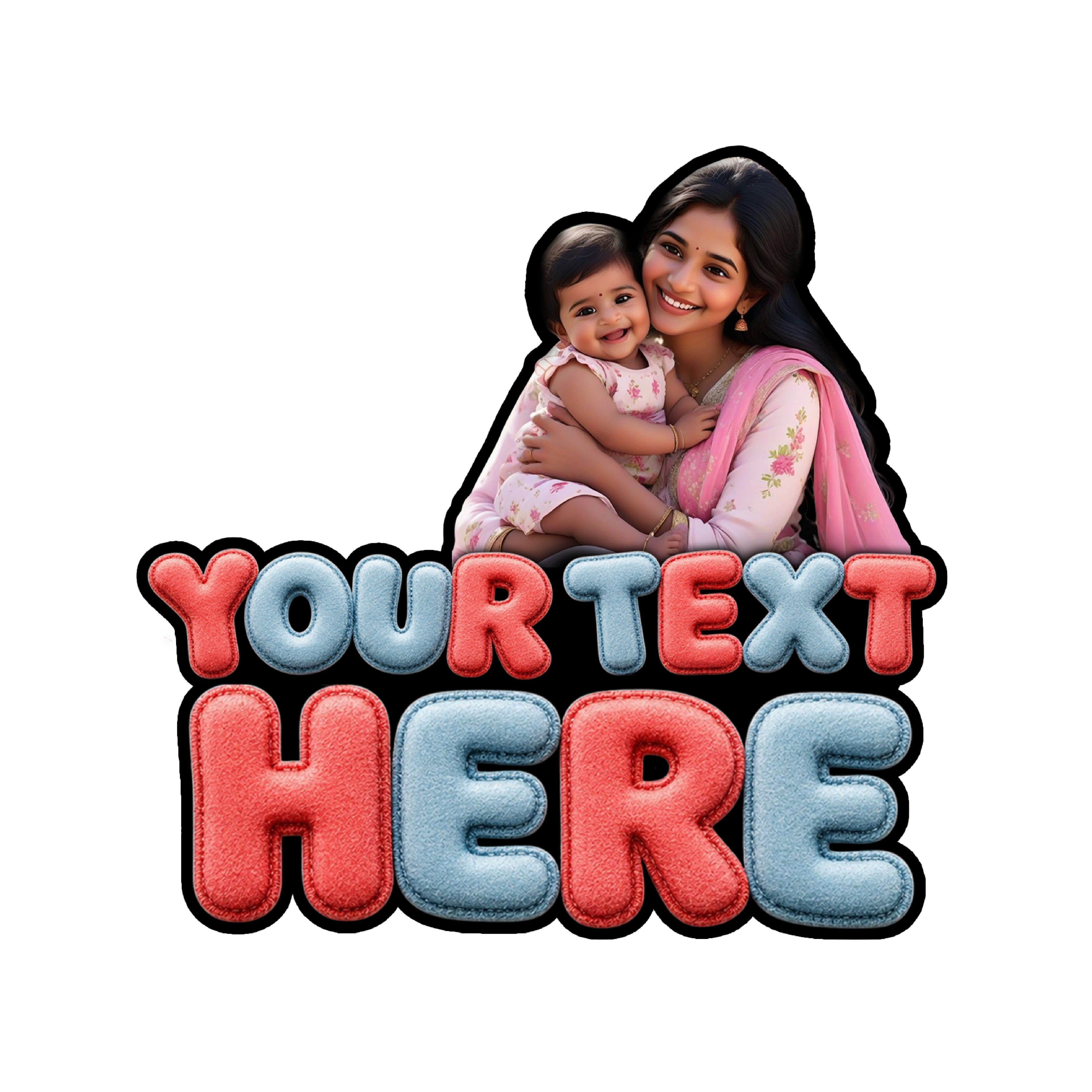 Personalized Fridge Magnet With Photo & Custom Text - Style 07