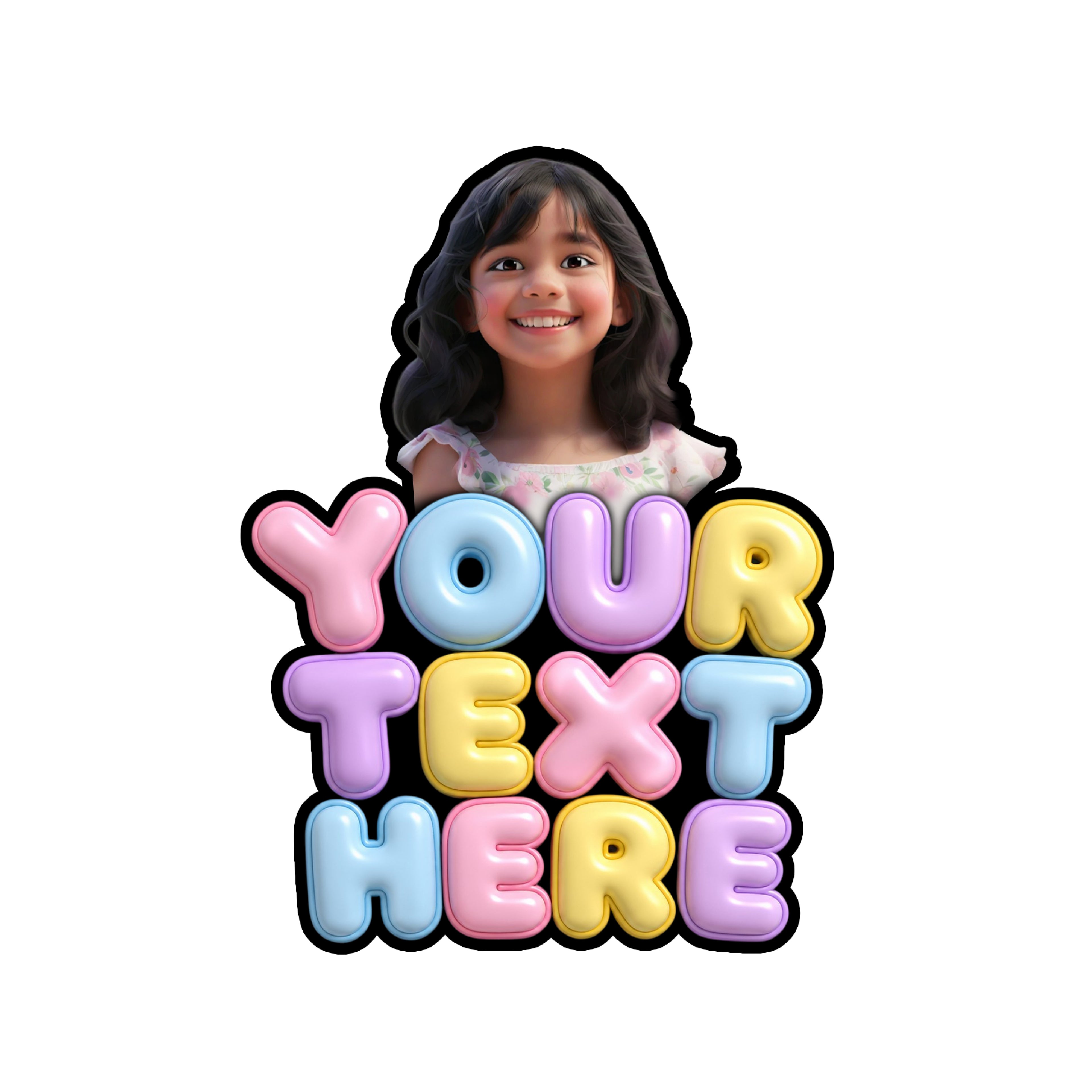 Personalized Fridge Magnet With Photo & Custom Text - Style 10