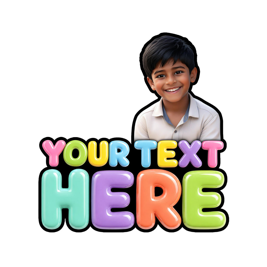 Personalized Fridge Magnet With Photo & Custom Text - Style 09