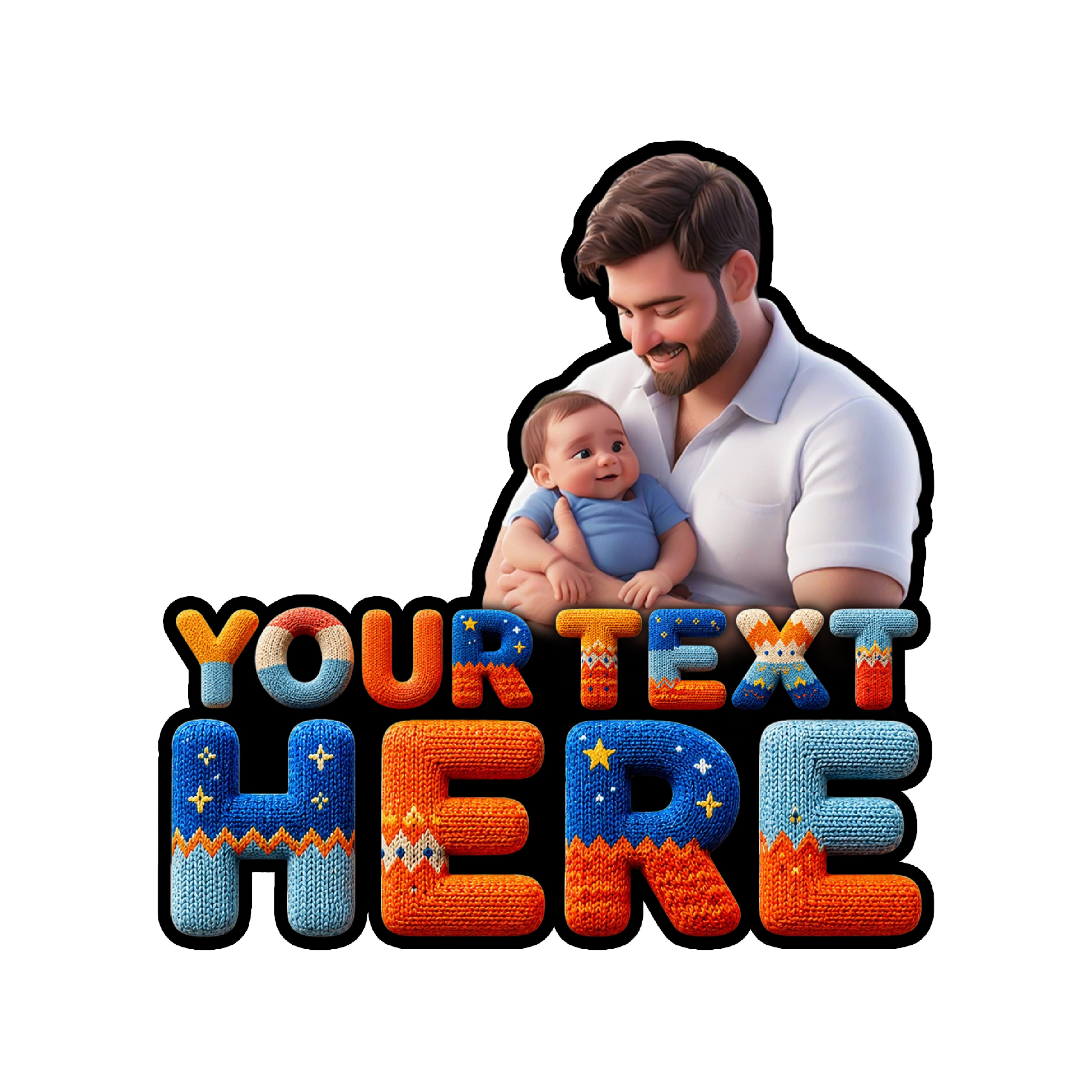 Personalized Fridge Magnet With Photo & Custom Text - Style 03