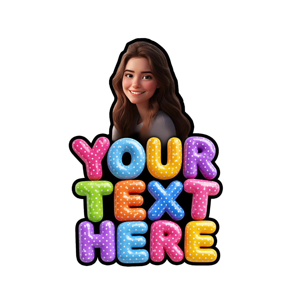 Personalized Fridge Magnet With Photo & Custom Text - Style 12