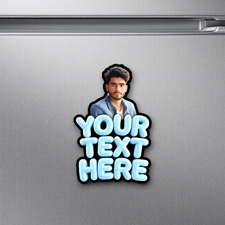 Personalized fridge magnet with photo