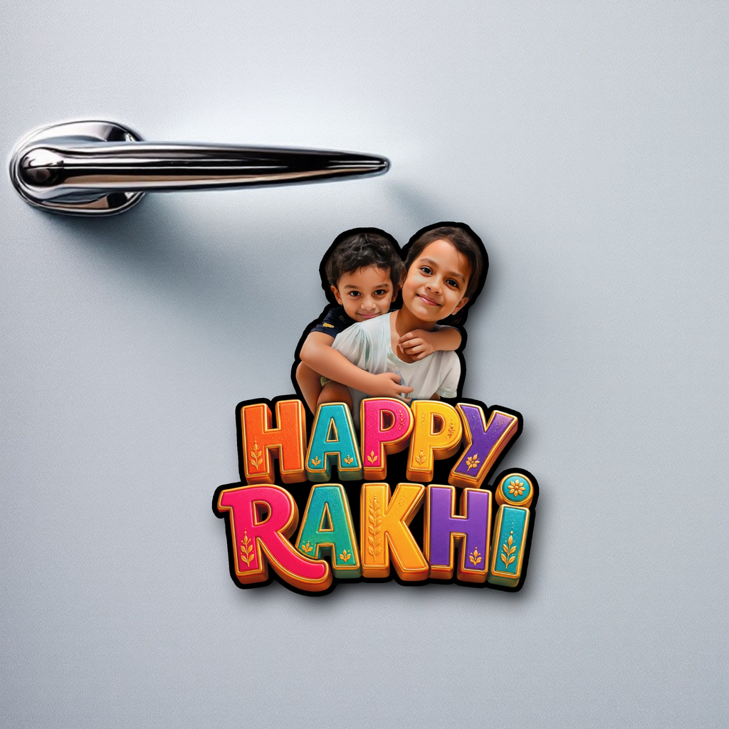 Happy Rakhi — Personalized Fridge Magnet 01