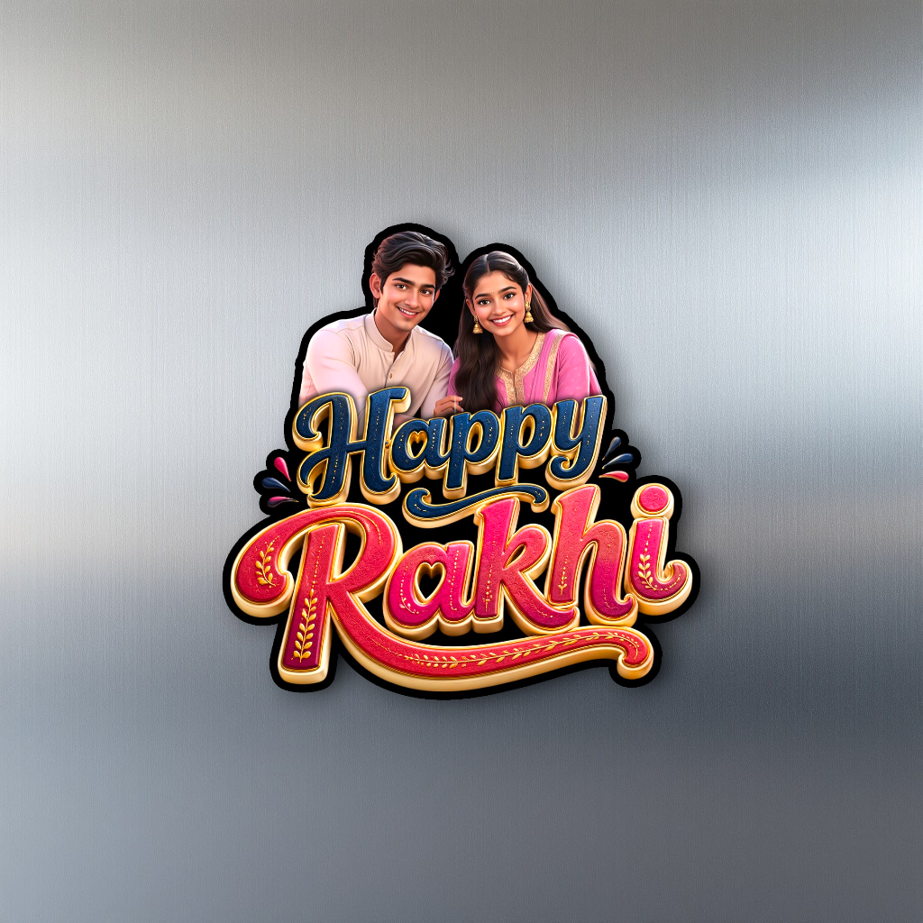Happy Rakhi — Personalized Fridge Magnet 02