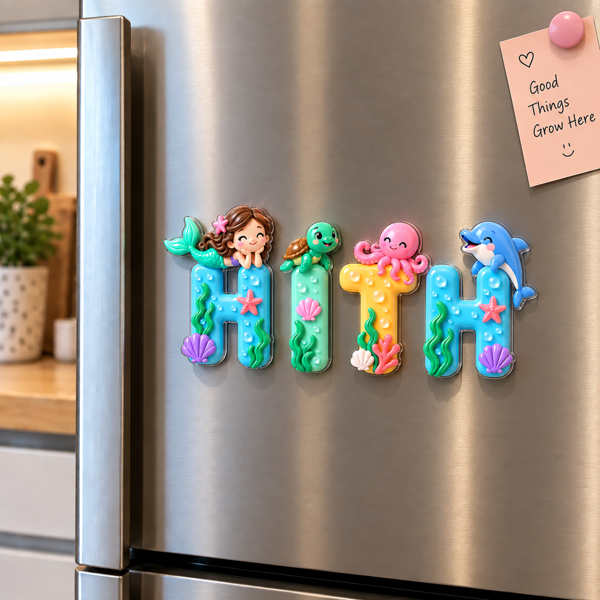 Personalized Kids Name Fridge Magnet | Custom Acrylic Magnet