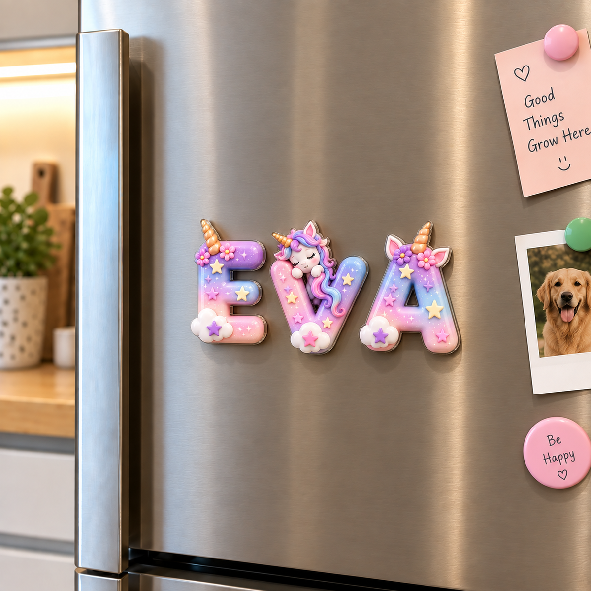 Personalized Kids Name Fridge Magnet | Custom Acrylic Magnet