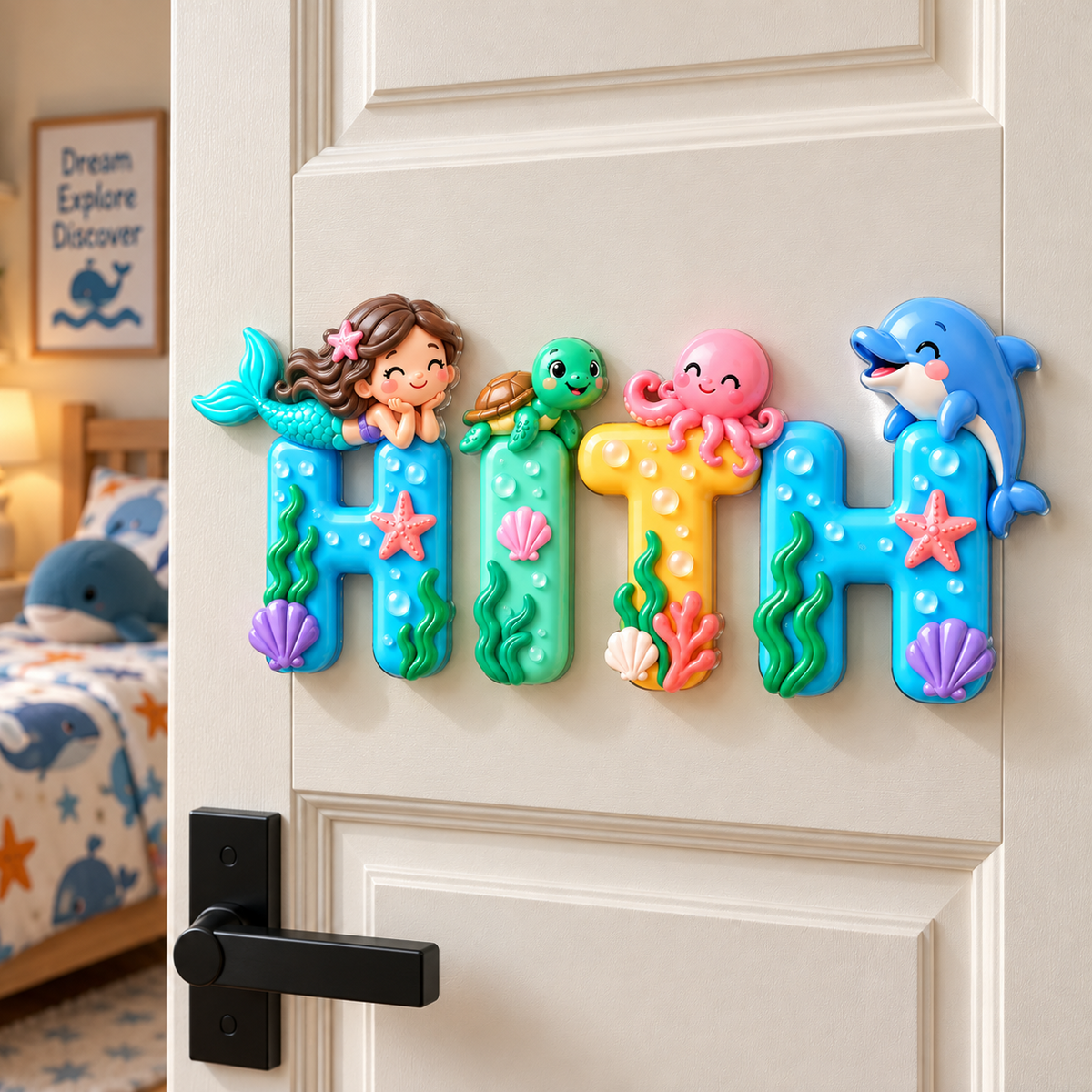 Personalized Kids Name Wall & Door Sign – Stickable Acrylic Letters