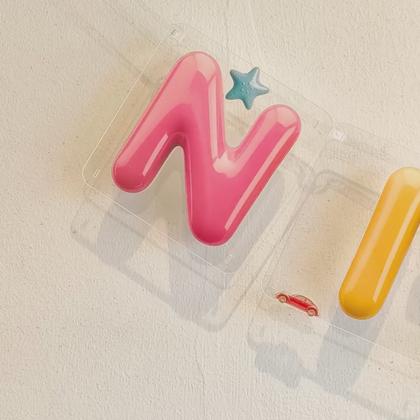 Kids nameplate horizontal - Ceramic look